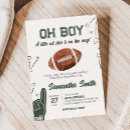 Search for football baby shower invitations Green