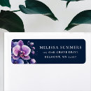 Search for purple orchid return address labels White