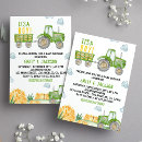 Search for green tractor baby shower invitations Farm