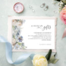 Search for floral enclosure cards Dusty blue