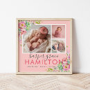 Search for photo collage girl nursery decor Birth stats