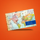 Search for old map business cards Vintage