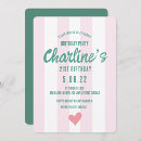 Search for striped birthday invitations Retro