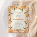 Search for cutie orange baby shower invitations Retro