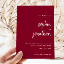 Search for burgundy wedding invitations Minimalist