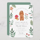 Search for watercolor woodland baby shower invitations Bunny
