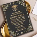 Search for medicine invitations Gold foil