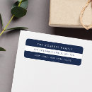 Search for navy blue and white stripe return address labels Striped