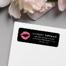 Search for lipstick kiss return address labels Modern