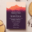 Search for mountain sunset wedding invitations Elegant