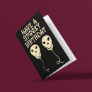 Search for spooky birthday cards Black and white