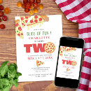 Search for girls pizza party invitations Modern