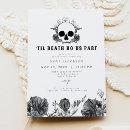 Search for til death do us bridal shower invitations Floral skull