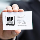 Search for two logo business cards Black and white