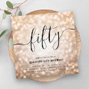 Search for luxury 50th birthday invitations Rose gold