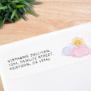 Search for cloud return address labels Watercolor