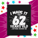 Search for 62 years cards 62nd
