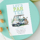 Search for golfing birthday invitations Modern
