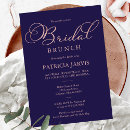 Search for navy blue bridal brunch invitations Calligraphy