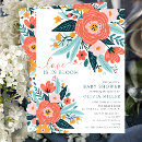 Search for love in bloom invitations Watercolor