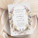 Search for wildflower rehearsal dinner invitations Elegant modern floral
