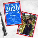 Search for red white and blue graduation invitations High school