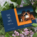 Search for orange blue save the dates Trendy