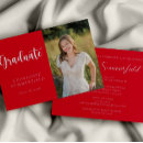 Search for red and white graduation invitations Grad party