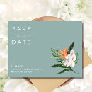 Search for tropical floral save the dates Island