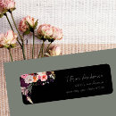 Search for dark background return address labels Black
