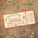 Search for circus ticket birthday invitations Retro
