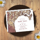 Search for oak tree wedding invitations Carved heart