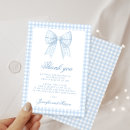 Search for blue gingham thank you cards Classic