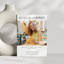 Search for surprise 21st birthday invitations Black and white
