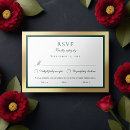 Search for emerald green and gold wedding rsvp cards Classic