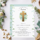 Search for neutral christening invitations Greenery