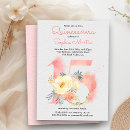 Search for blush pink quinceanera invitations Watercolor