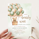 Search for green hot air balloon invitations We can bearly wait