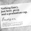 Search for funny high school graduation invitations Black and white