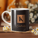 Search for monogram black gold mugs Initial