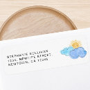 Search for clouds return address labels Watercolor