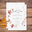 Search for fall leaves bridal shower invitations Elegant