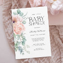 Search for pink floral baby girl shower invitations Its a girl