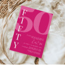 Search for pink 50th birthday invitations Modern