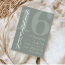 Search for sixteen birthday invitations Modern