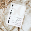 Search for black and white 50th birthday invitations Typography