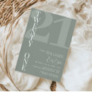 Search for green 21st birthday invitations Modern
