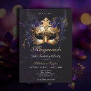 Search for purple masquerade birthday invitations Carnival