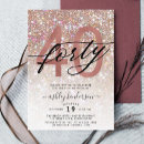 Search for champagne 40th birthday invitations Forty