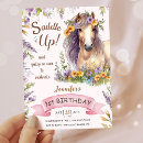 Search for horse 1st birthday invitations Floral